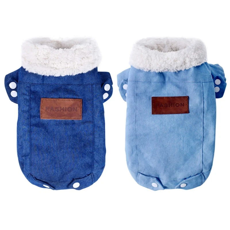 

Luxury Winter Jeans Dog Jacket Puppy Dog Clothes Pet Outfits Dog Denim Coat Costume Chihuahua Poodle Bichon Pet Clothing