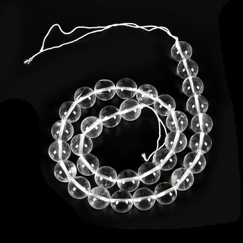

White round transparent pearl and Glass Crystal gem Satiation loose beads tall clean and beautiful