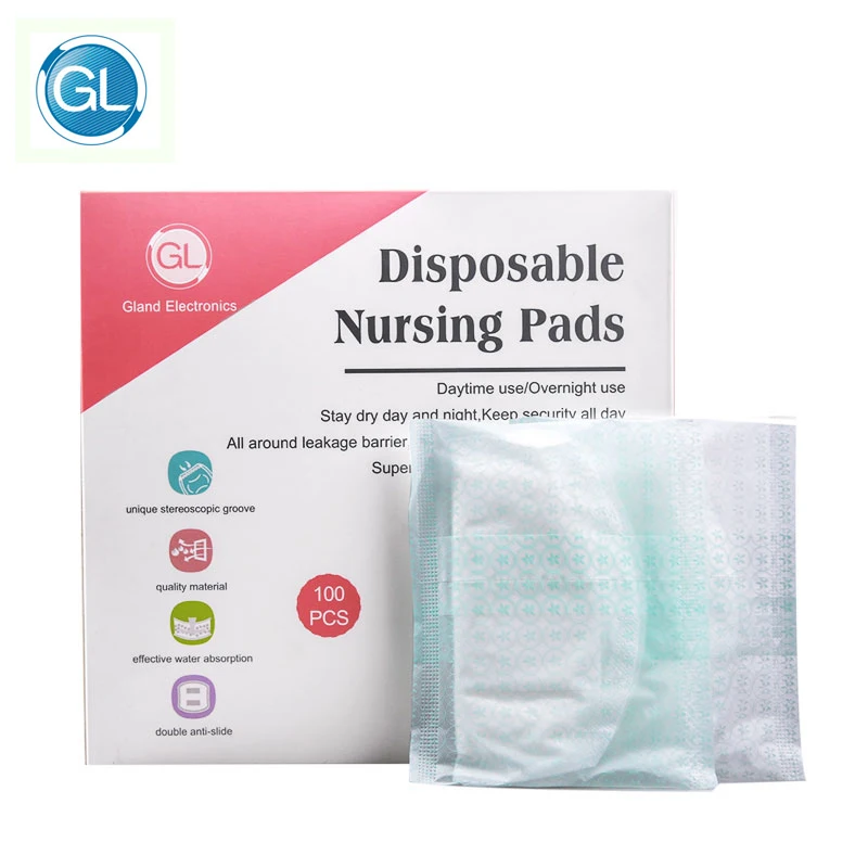 

GL 100Pcs Cotton Disposable Nursing Pads Breast Pads Breastfeeding Disposable liners for Nursing Anti-overflow Bra Maternity