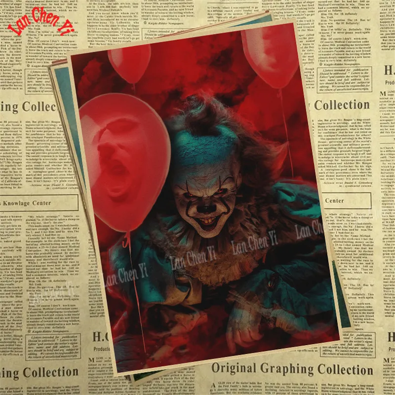 Ретро постер Stephen King's It настенные постеры из крафт бумаги с принтом для