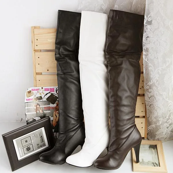 over the knee stretch high heel boots
