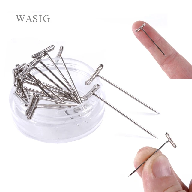 50 pcs T-PINS (32 mm) For wig pins wig making tools wig accessories T pins  needle mannequin head wig stand - AliExpress