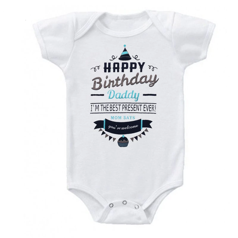 Shirerty/восхитительный комбинезон для новорожденных девочек и мальчиков, комбинезон для дня рождения, летняя одежда для малышей - Цвет: A1-White