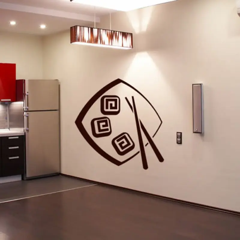 Sushi Decal Restaurant Sticker Posters Vinyl Wall Decals Pegatina Quadro Parede Decor Mural Sushi Sticker