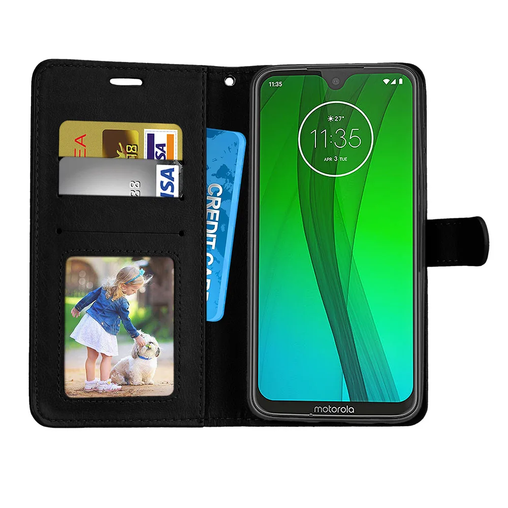 Кожаный чехол для Motorola Moto G7 Plus / Play Power One P30 Note Play|Чехлы-портмоне| |