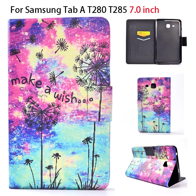 2016 Tab a6 7 0 чехол для Samsung Galaxy A T280 T285 SM-T280 смарт-Обложка сна планшет с принтом