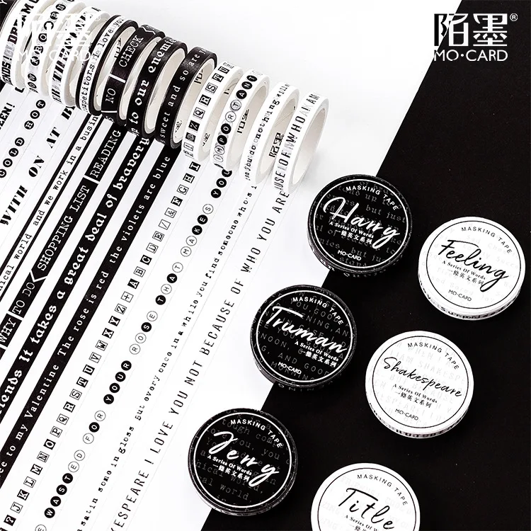 

Mohamm A Series Of Words Stationery Scrapbooking Masking Tape Handbook Diary DIY Decoration School Supplies Stationery