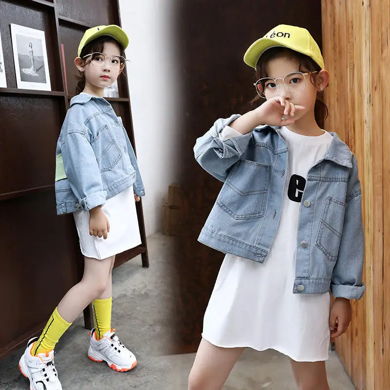 t shirt dress and denim jacket