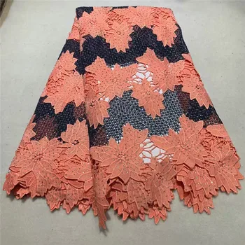 

African Lace Fabric 2019 Embroidered Nigerian Laces Fabric Bridal High Quality French Tulle Lace Fabric For Women dress df75-34