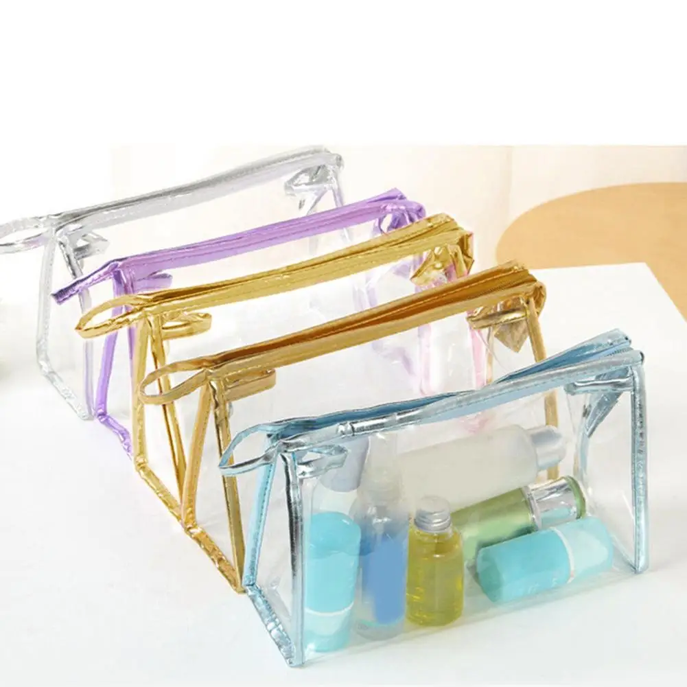 PVC Transparent Makeup Bag Cosmetic Case Toiletry Travel Zipper Pouch