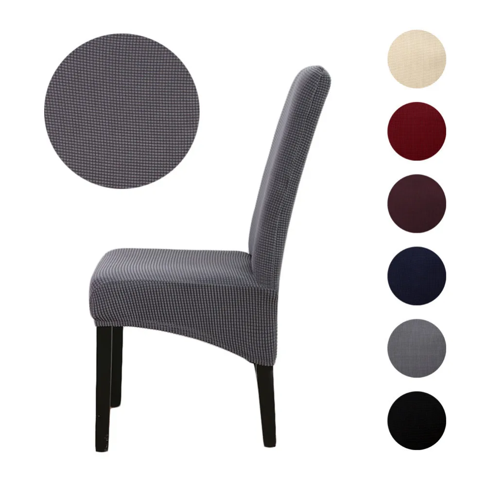 

XL Size Solid Color Big Chair Cover Elastic Seat Chair Covers Stretch High King Back Slipcovers Banquet Hotel Home Decoration B4