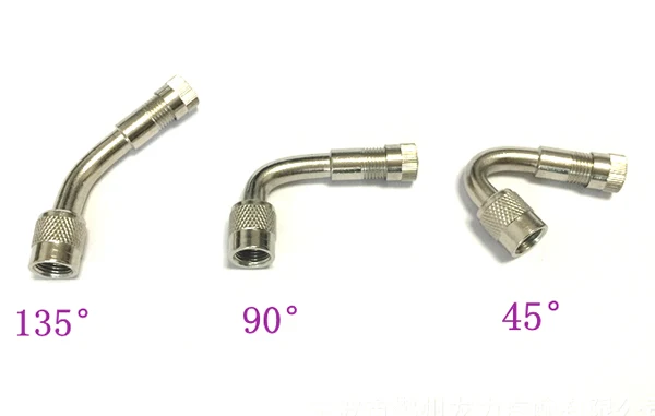 2pcs Tire Valve Stem Extension 45//90//135 Degree for Car Motorcycle Bike