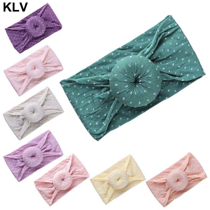 

Newborn Baby Headband Girls Hair Accessories Donut Dot Wide Side Hair Band Headwrap Cute Soft Headbands