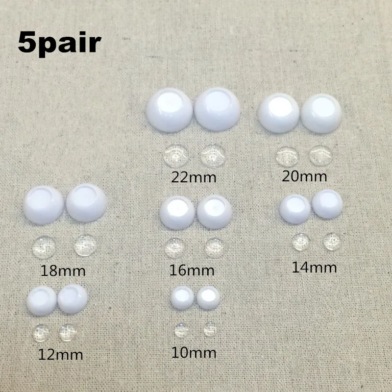 Акриловое волокно глазного яблока, партия из 5 пар 12/14/16/18/22 мм полукруглые разноцветные плоские с полые глаза Ирис кукла Dollfie DIY питания для блокнот ручной работы