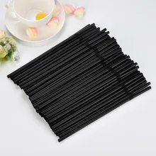 100 шт одноразовая соломка один локоть пластиковые декоративные трубочки черные длинные гнущиеся трубочки для напитков Свадебная вечеринка таинственное украшение