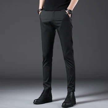 

2019 New Quick Drying Casual Pants Men's Slim Tapered Stretchy Casual Pant