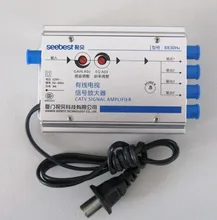 Fast Free Shipping SB-8830H4 Cable TV signal amplifier general enhance closed circuit 1/4 30DB digital CATV Signal Amplifier