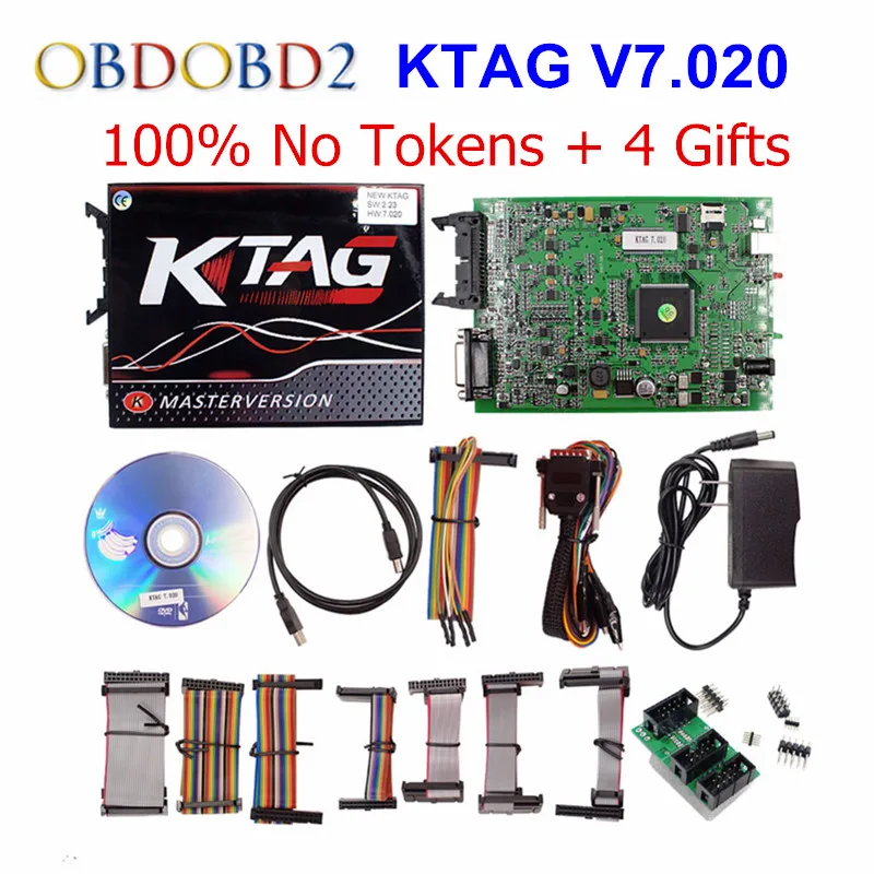 Основной блок KTAG V2.13 K TAG FW V6.070 V7.020 ECU Инструмент для программирования K-TAG 7,020 мастер версия без жетонов ограниченная - Цвет: KTAG 7.020 Full Set