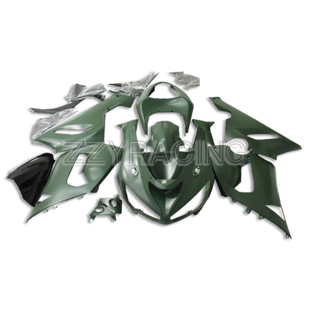 

Injection Fairings Kits for Kawasaki ZX6R 2005 2006 Year ZX-6R 05 06 Complete Motorcycle Body Kit Cowlings Dark Green Covers