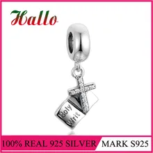 Holy Writ серебристый подвесной брелок религия Подвесные приспособления плата Де Ли 925 браслеты Рождественские Подвески для браслетов