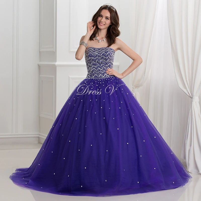 violet gown for debut