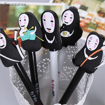 

2pc Kawaii Pen Korea Stationery Hayao Miyazaki Animation Gel Pen Creative Cute Black Waterborne Signature Pens Material Escolar