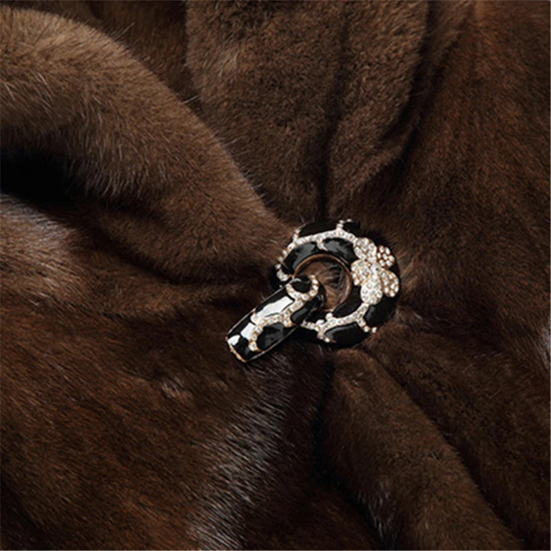 Новинка, осенне-зимняя высококачественная Женская импортная Толстая теплая куртка из искусственного меха норки, верхняя одежда, большой размер 6XL, женское Свободное пальто с капюшоном, O710