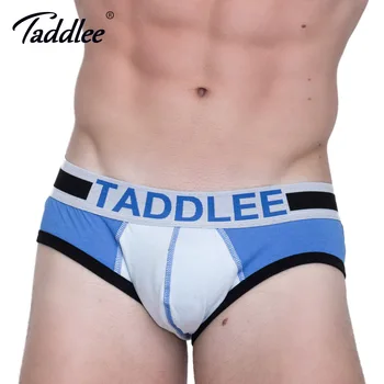 

Taddlee Brand 4pcs Sexy Design Low Rise Men Underwear Briefs Cotton Gay Penis Pouch Mini Bikini Solid Color Basic Brief Lot