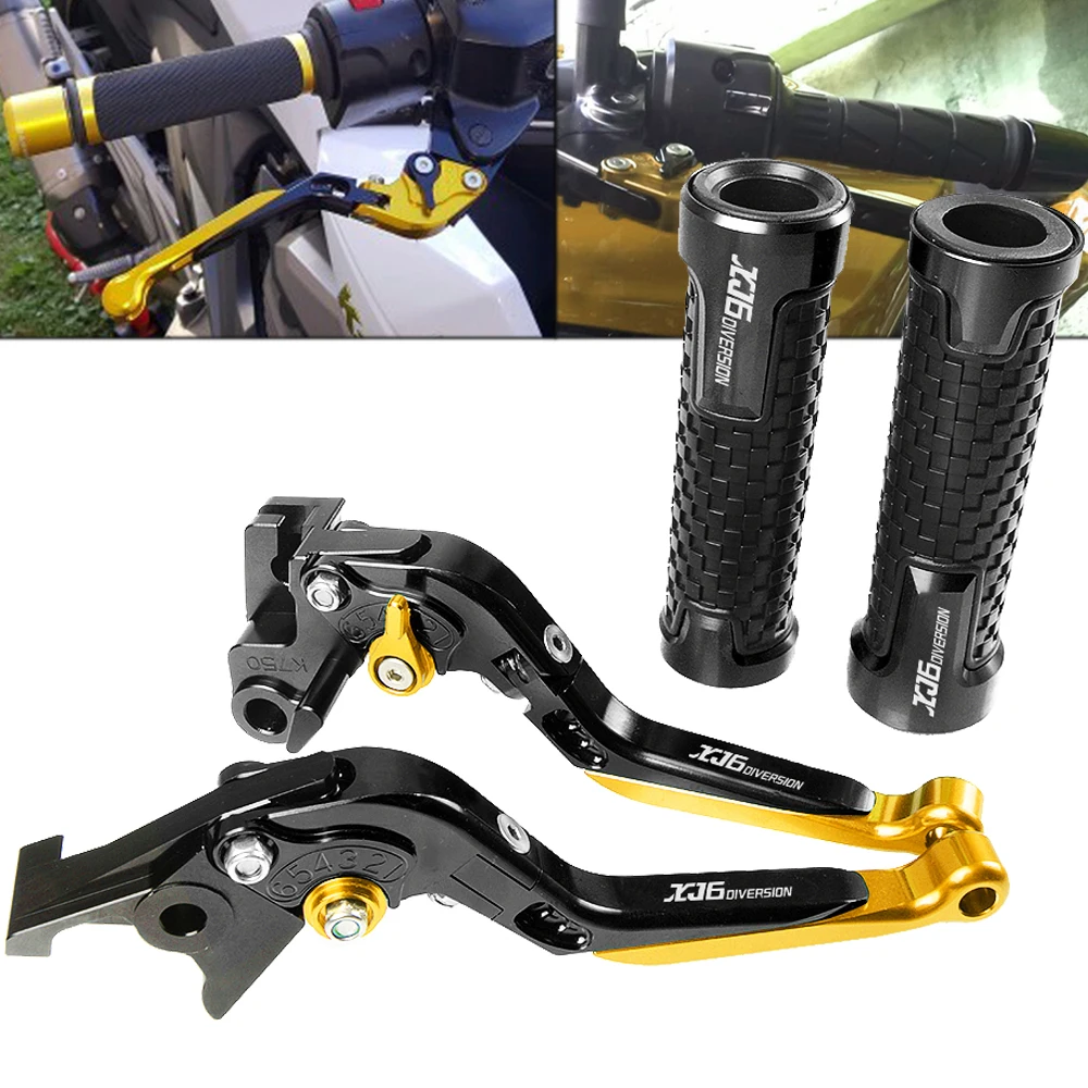 

CNC Aluminum Adjustable Brake Clutch Levers Handle bar Hand Grips sets For YAMAHA XJ6 DIVERSION 2009-2015 Motorcycle Accessories