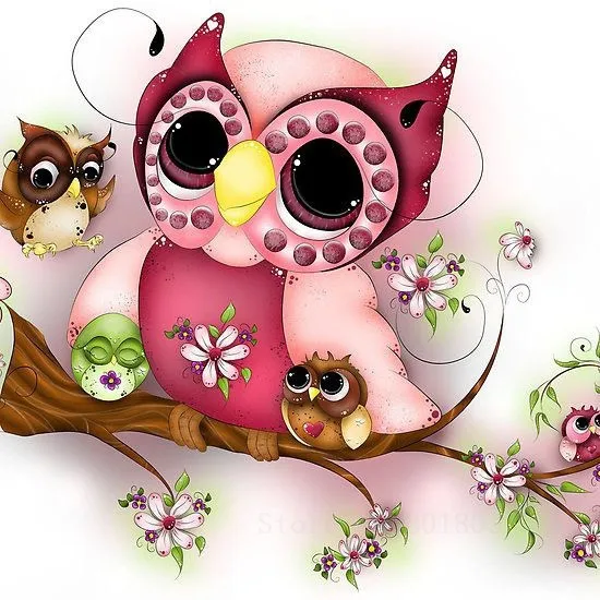 

5D Diy Diamond Painting Cross Stitch Different Forms Of Owl Needlework Diamond Embroidery Full Round Mosaic Decoration Resin Kit