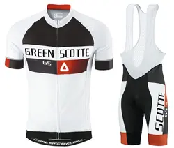 Зеленый Scotte Велосипедная форма быстросохнущая MTB мужские велосипед одежда Рубашка с короткими рукавами Pro велосипедные майки нагрудник