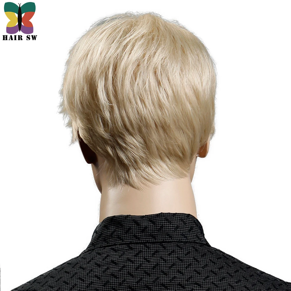 Yiyaobess-6inch-Heat-Resistant-Synthetic-Short-Blonde-Wig-Natural-Hair-Men-Straight-hairStyles