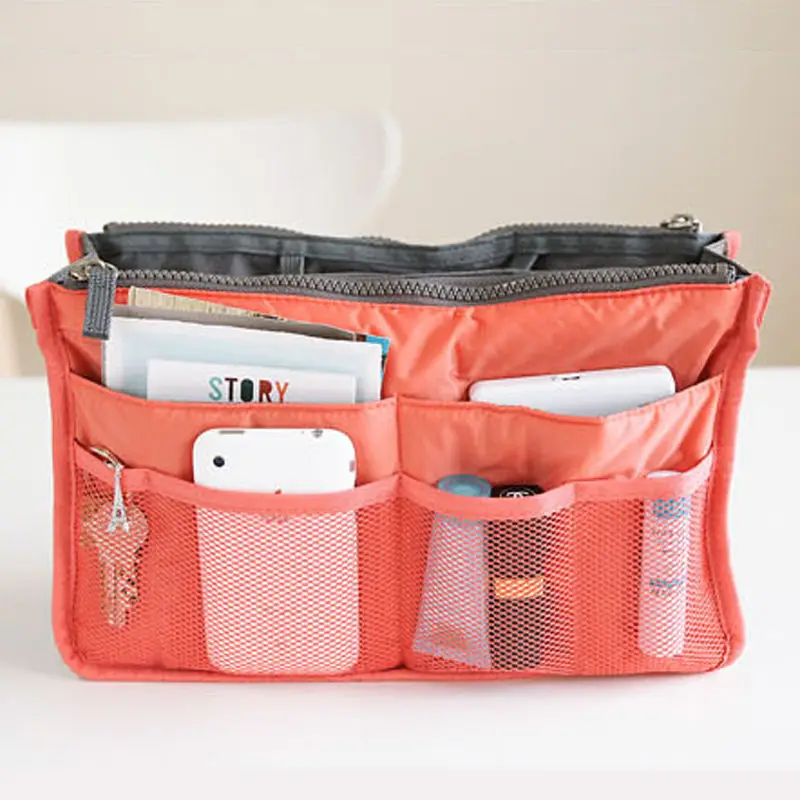 Дизайн, модная прочная женская сумка для путешествий, кошелек-органайзер, сумки для мелочей - Цвет: Оранжевый
