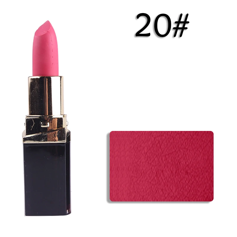 

5PCS 34Matte Square Tube Woman Make Up Vitamin E matte MISS ROSE Tasteless Lipstick