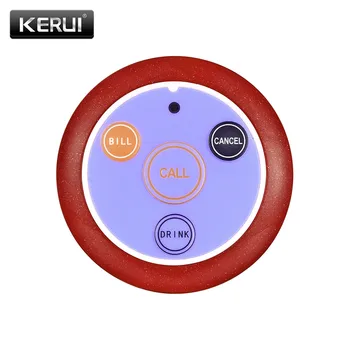 

KERUI Wireless Service Call Button Waiter 433MHZ Wireless Calling System Restaurant Call Buttons Bell For Cafe Bar Hotel F64