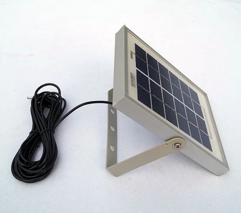 Lâmpada de Parede de Luz de Inundação do Jardim ao ar Livre à Prova Metros de Cabos Água com 5 Solar Holofote 2 w Painel d' Alumínio Fundido 28led 6 v 5 Lâmpadas solares