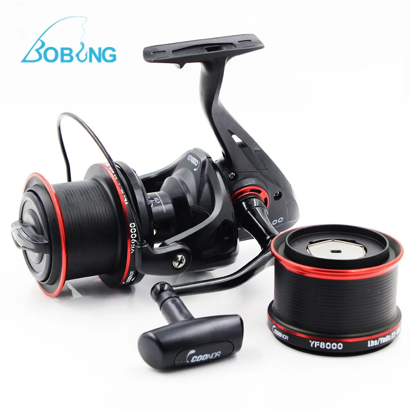

COONOR Carp Fishing Spinning Reels 12+1BB 4:6:1 Right/Left Handle Pre-unloading Fishing Coil Metal With Two Spools Pesca Peche