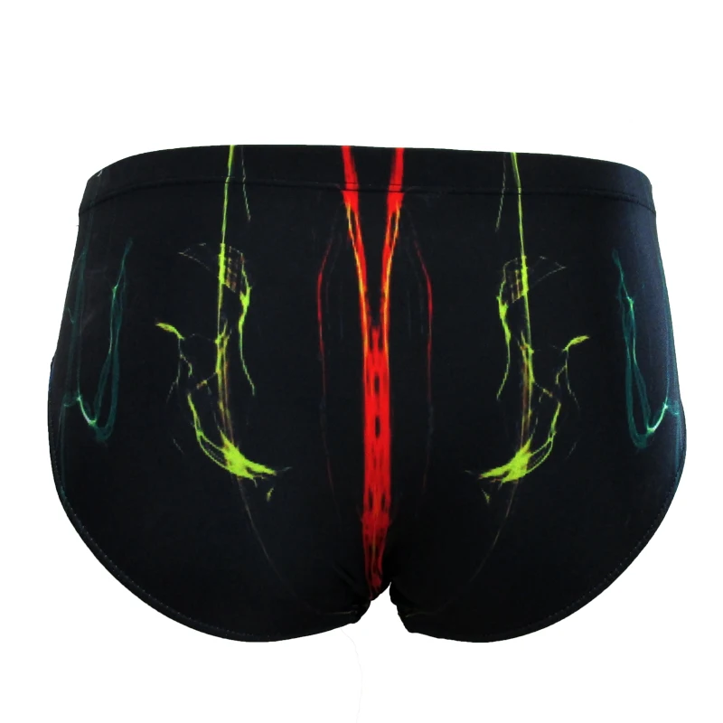 Women Digital Printed Triangle Training Competitive Swimsuit Men Sport Spandex Lycra Swim Trunks Waterproof Beach Brief Bathing