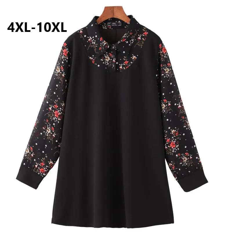 Плюс размер 10XL 8XL 6XL 4XL Российские размеры 66 62 58 54 Женская Весенняя рубашка с