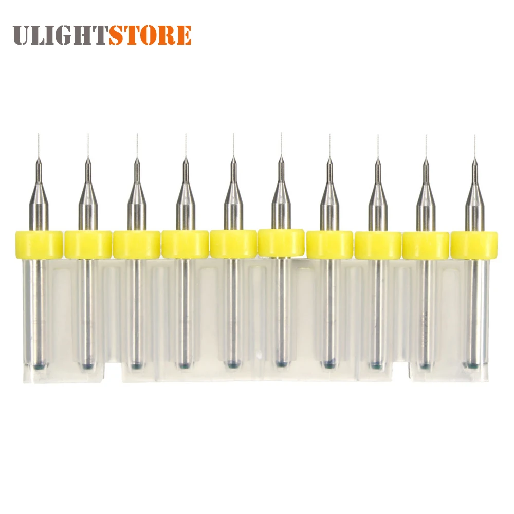 10pcs! 0.2mm Mini PCB Drill Bit Set SetTungsten Carbide Steel Drill