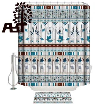 

Art Store Hieroglyphic Carvings Ancient Egyptian Temple Shower Curtain Doormat Sets Shower Curtain Sets Bathroom Decor Set Water