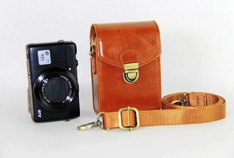 Из искусственной кожи чехол для Canon SX220 SX230 G9X G7X G7X Mark II SX700 SX710HS SX720 S95 S90 SX260 SX240 SX270 N100 жесткая Сумочка через плечо