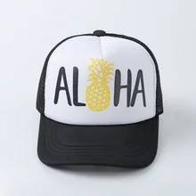 Алоха, ананас принт Бейсбол Кепки Кепка-тракер для Для женщин Для мужчин унисекс сетки Регулируемый Размеры Прямая поставка