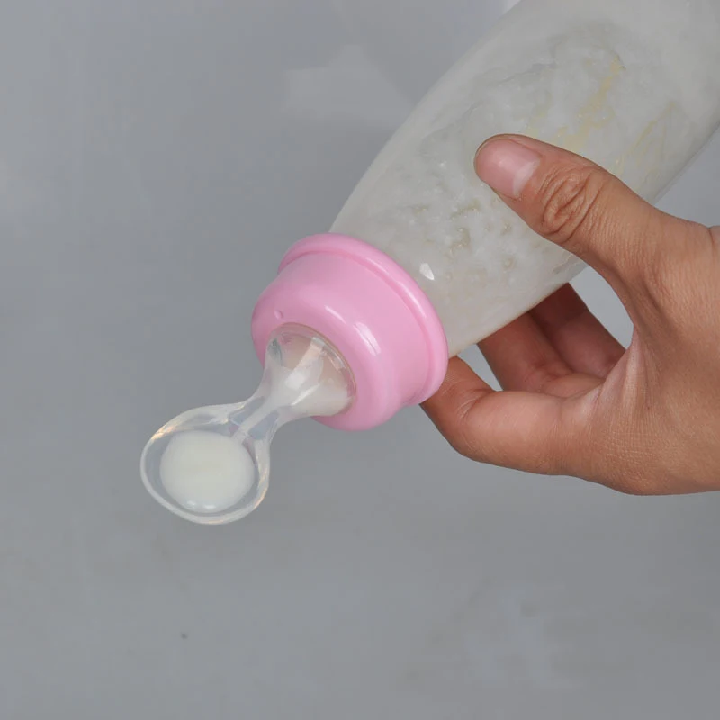 DHL 200pcs Safety PP Baby Bottle With Cover Supplement Food Rice Cereal Bottles Squeeze Spoon Drinker Milk Feeding | Мать и ребенок