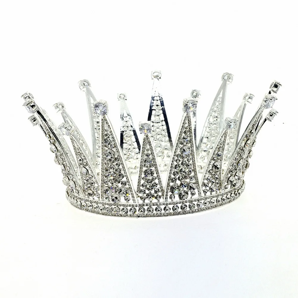 ASNORA Bridal Wedding Tiara Royal Style Hair Gown Silver Zirconia Party Queen Hair Accessies Wedding Gifts