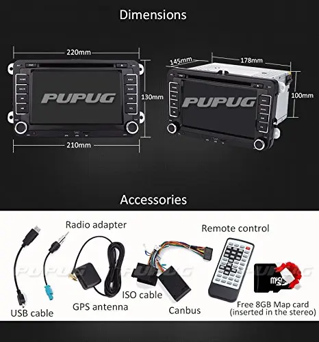 Eincar 7 ''Сенсорный экран GPS dvd-плеер автомобиля для VW/Гольф/Jetta двойной DIN в тире навигации автомобиля стерео Радио приемник Поддержка Blu
