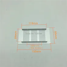 Алюминиевый RV 8x15 см серебро вентиляционное отверстие Жалюзийная Гриль Крышка вентиляционная решетка набор из 2 carvan вентиляции доска