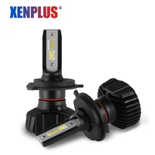 Xenplus H4 светодиодный фары лампы H7 H11 H8 H10 HB3 HB4 H13 9004 9007 40 Вт 9000LM 6500 к 3000 двойной цвет супер яркий для автомобильных фар