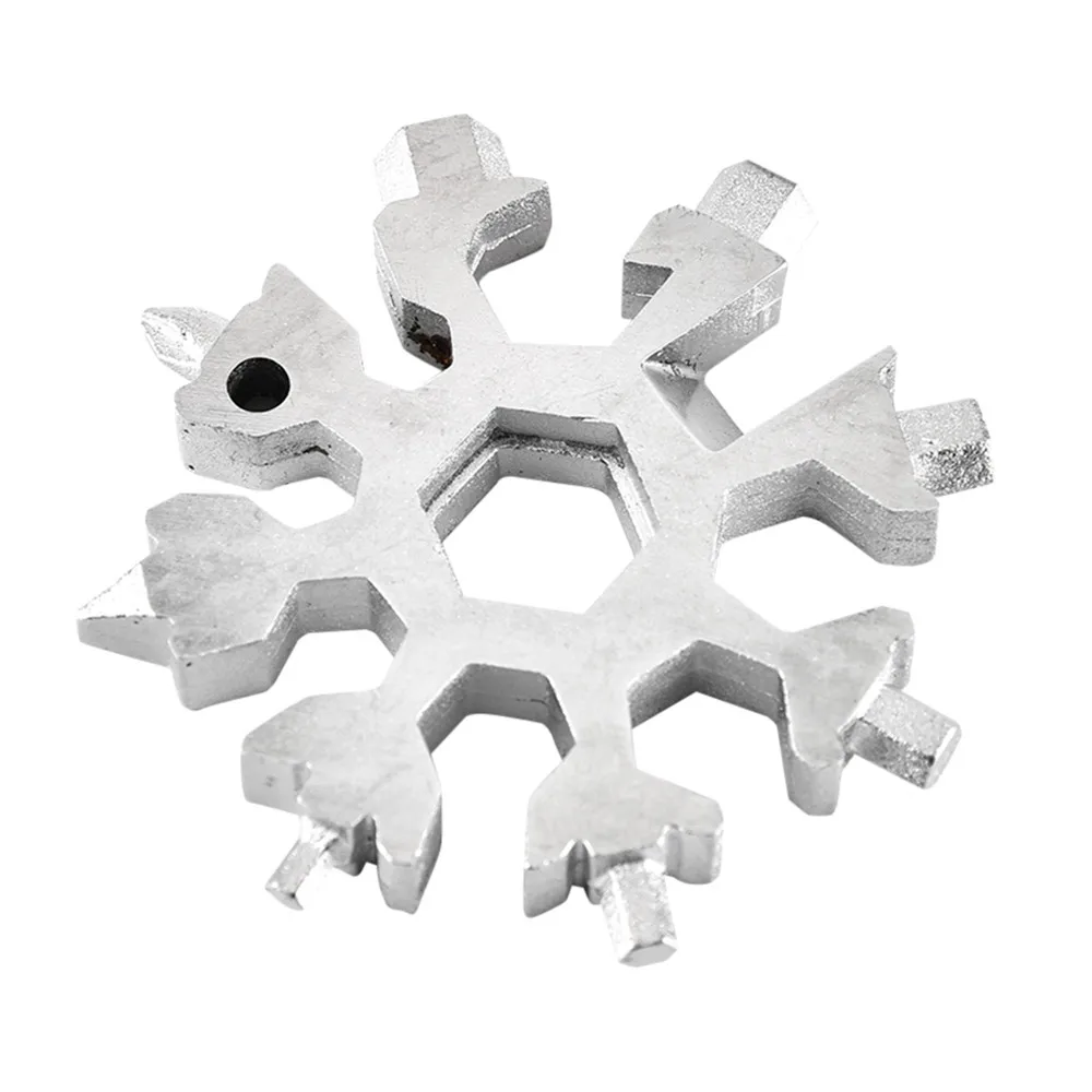 

New Snowflake Shape Wrench Portable Snow Keychain Tools Snowflake Shape Wrench Keychain Multi-function Gadget Tools