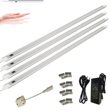 Светодиодная подсветка под шкаф ручной развертки датчик ночной лампы DC 12 В 50 см светодиодный барный светильник s для спальни кухни Шкаф гардероб лестницы путь